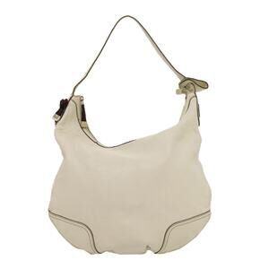 GUCCI Shoulder Bag Leather White